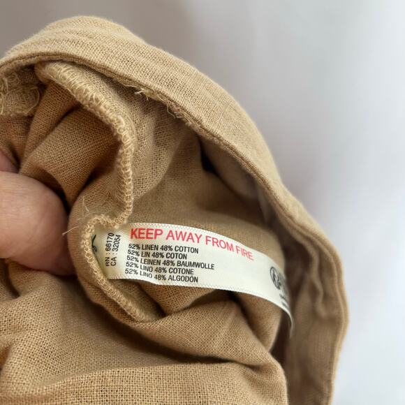 Free People Free-est NWT wide leg pants pull on tan high rise size large - Picture 8 of 10